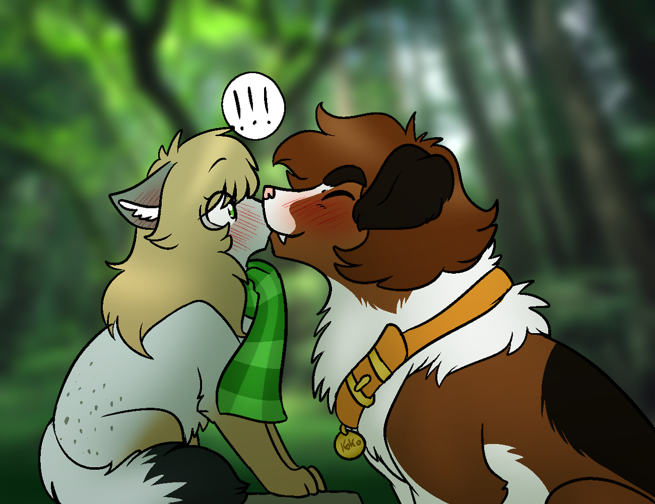 asksiferian:Puppy smooches ♥ &lt;3