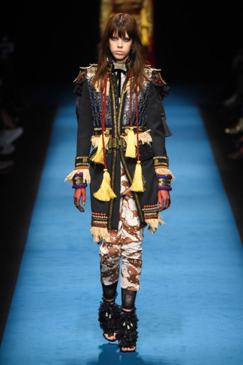 Samurai inspired DSQUARED2 2016-17 collection, seen on Runway fashion, I never know what to think of