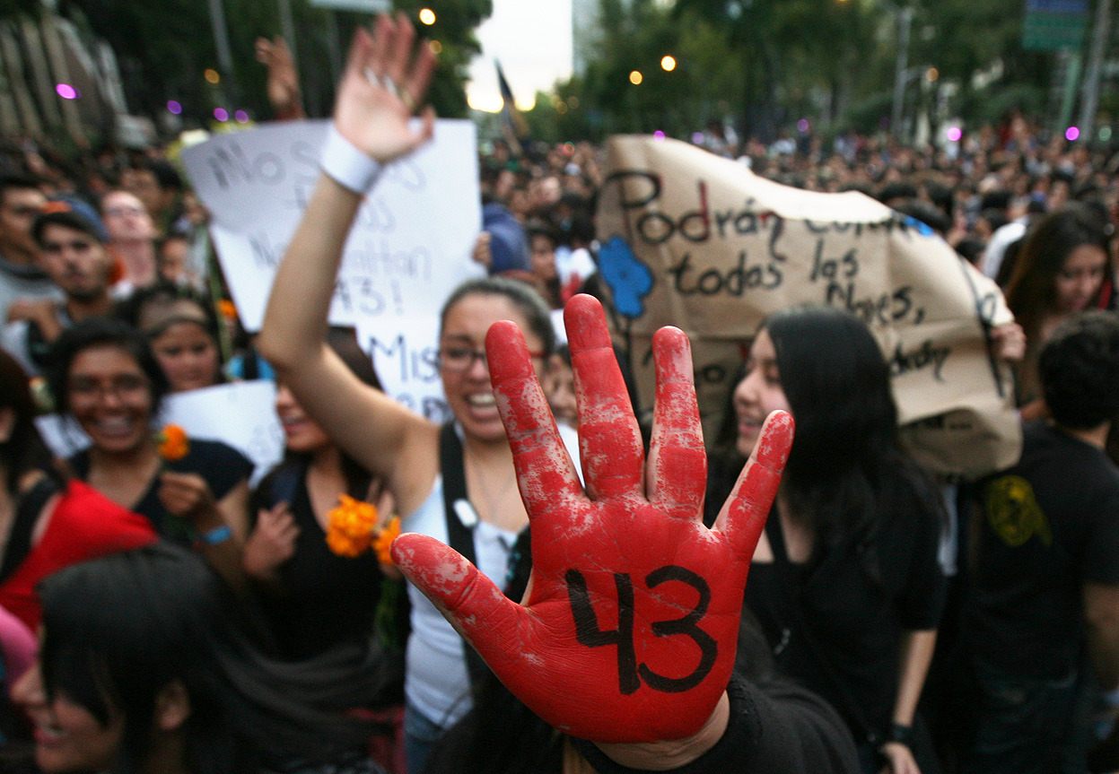 journolist:  #Missing43 The Mexico Missing Student Protests Thousands protest in