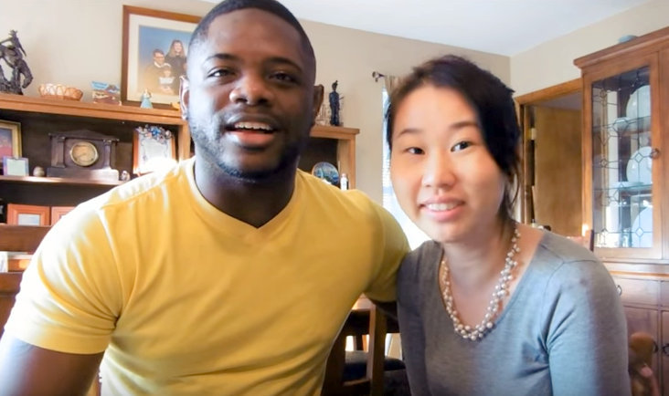 Watching otngagged asian couple