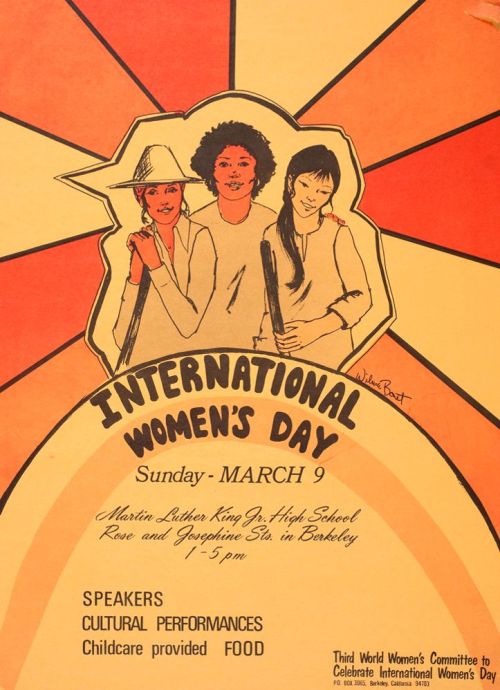 songsforgorgons:International Women’s Day posters, from the  AOUON Archive at the Oakland Museum of 