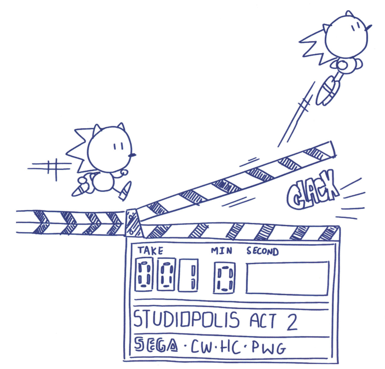 Sketch artwork for Studiopolis Zone, from ‘Sonic... - Sonic The Hedgeblog