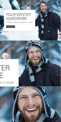collegehumor:  Probably Best Not to Engage This Model in a Snowball Fight Those are the eyes of a man whose snow balls are actually just chunks of ice. 