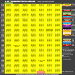cnschedulearchive: As much as I’d like to claim this is a practical joke, this is the ACTUAL CARTOON NETWORK SCHEDULE FOR CHRISTMAS DAY TO NEW YEARS EVE. H-how?! This is a marathon of EVERY EPISODE (all 203) of Teen Titans Go! repeated 2.5 times in