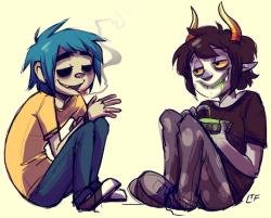 weirdgirlintumbr:   Homestuck and 2D :3