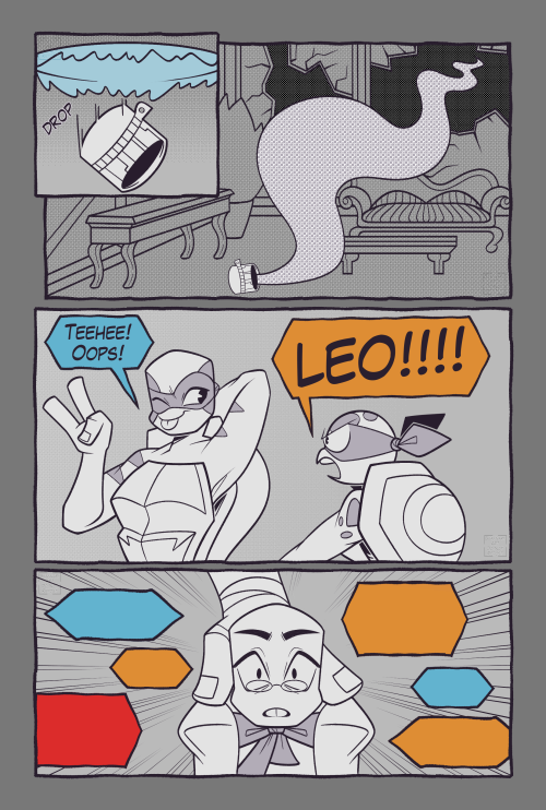 If You Are Wondering How Raph Escapes With Leo And Mikey, She Has Decided To Jump Through The Window