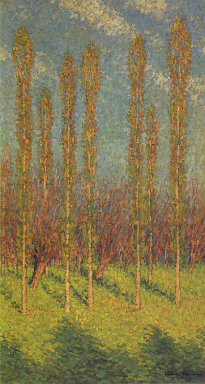 artist-henri-martin:  Poplars in Spring,