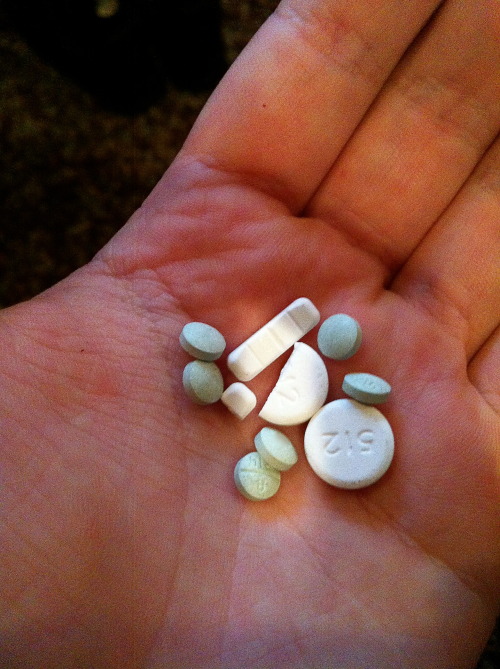 blazedbarebackbarbie: budbarsblues:  My Day -Percocet -Roxicodone -Xanax  Lovely! Drugs work wonders