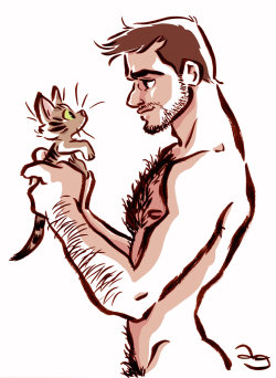 axxionman:  sxtoy2006:  cupofcuriositea:  L’Homme au torse velu qui avait une petite chatte by *princekido  Je sais pas comment ça s’est retrouvé sur tumblr mais voici un dessin d’un ami talentueux David Gilson .Vous pouvez commander des dessins