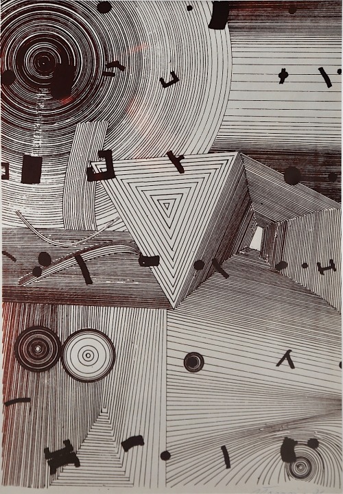 Jan Tarasin (Polish, 1926-2009, b. Kalisz, Poland) - Kompozycja IV, 1976, Serigraph on Paper