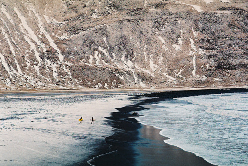 Surfing Iceland.