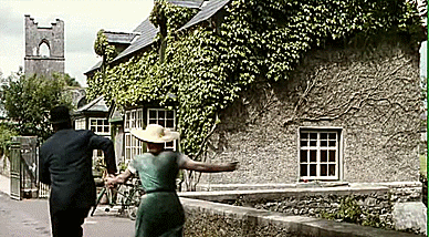 the-naughty-southern-belle:  an-unconventional-lady:  John Wayne and Maureen O’Hara take a ride on a bicycle built for two in The Quiet Man (1952)  One of my favorites!!! ❤️❤️