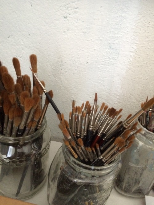 soyahbean: my gandmothers old paintbrushes