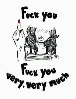 dibujandocositas:  Lily Allen - Fuck you.