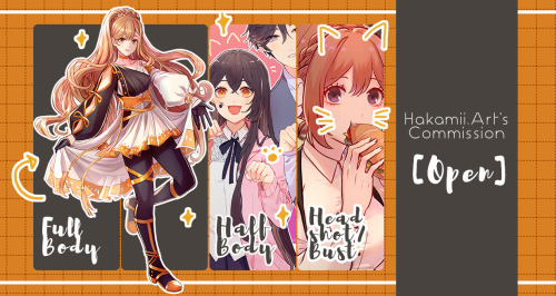 I’m opening few slots for commission! If you’re interested, please do check:➡https://hakamiiart.wixs