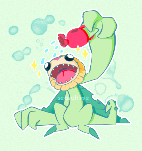 seasaltlime: Self-care Sunflowmon reminding you to water yourself ~
