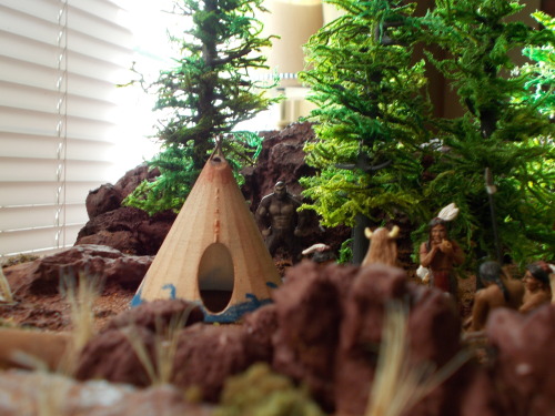 My Grandma Was 1/2 Native American. My Mom Asked That I Put A Indian Village On My Layout. So I Did.