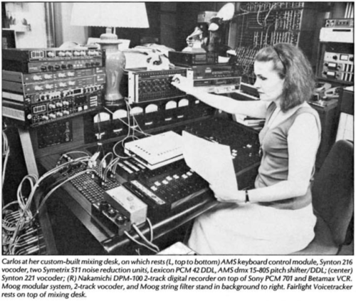 pflummage:Wendy Carlos at the controls 