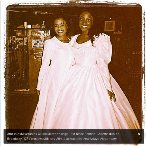 bluepeets:   @idaravictor: #tbt #LesMiserables w/ @nikkireneesings - 1st bl