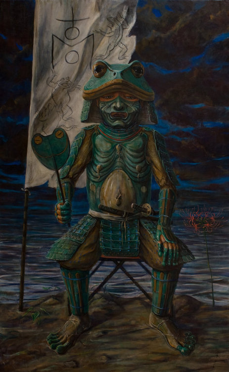 Tomohiro Takagi aka 高木 智広 (Japanese, b. 1972, Gifu, Japan) - Kawaz Samurai, 2010-2013  Paintings: Oi