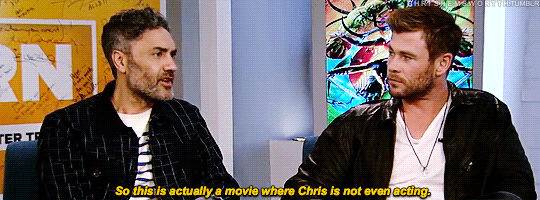 chrishemswortth:Dork-squared Chris and Taika on making Ragnarok + Confirmed: Chris