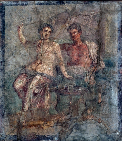greekromangods: Ares and Aphrodite 62–79 AD Pompeii (Origin) Fresco Museo Archeologico Nazionale di 