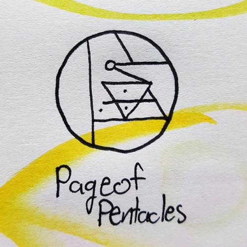 Day 113: April 23, 2018 Minor arcana: Page of Pentacles. (Don’t repost or delete this caption.