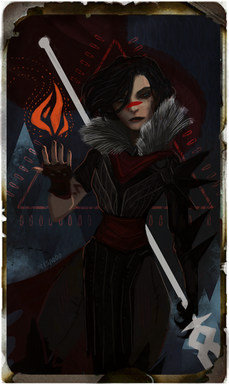 misa0o0:Tarot card Marian Hawke(loveherverymuch*^*)