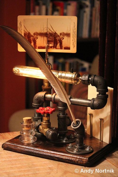 cheesewhizexpress:  coisasdetere:  Steampunk Calligraphy set by Steampunk Artist Andy Nortnik.  This ranges into the fetish area… 
