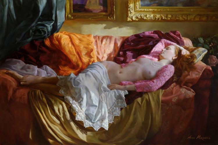 artbeautypaintings:  Evening lace - Anna Marinova 