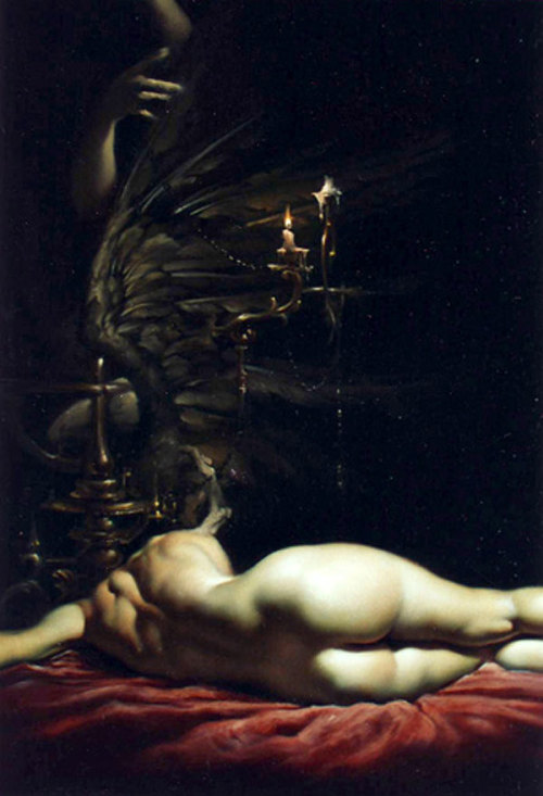 iopanosiris:Incubo  by Roberto Ferri. Oil on canvas. 