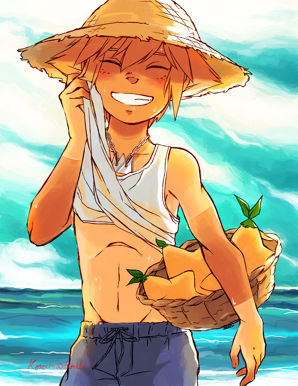 kenzichi:  Give us tanned Sora you damn cowards!!   ☀  ☼  ☀   