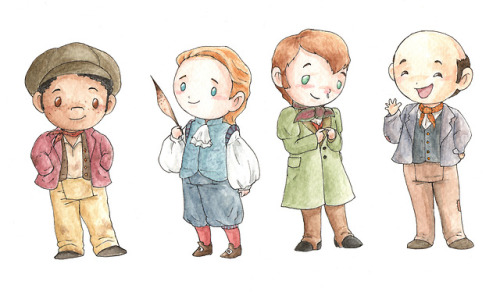 First of the Leipzig Bookfair batch:My Amis set in watercolour!I used the opportunity to finalize&nb