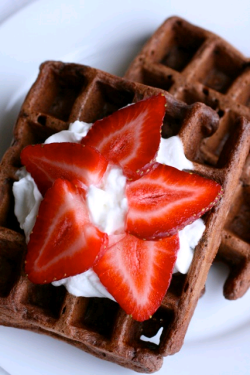 verticalfood:  chocolate waffles (by Annie