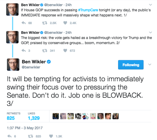 sashayed:  sashayed: If your representative voted Yes on Trumpcare, there’s an upside: You still have a crucial, furious job to do. The most effective protest, and the one with the best optics, is the one you make physically: showing up at your shitbag