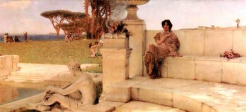 lawrence-alma-tadema: The Voice of Spring, 1910, Lawrence Alma-TademaMedium: oil,canvas