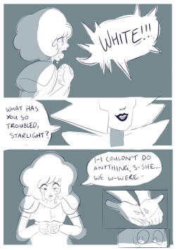 maskedgolem:  Proposed Theory: White Diamond can resurrect gems in the same way Pink Diamond can resurrect organics (e.g. Lars and Lion) and White Pearl is possibly Pink’s resurrected PearlThanks for coming to my TED talk