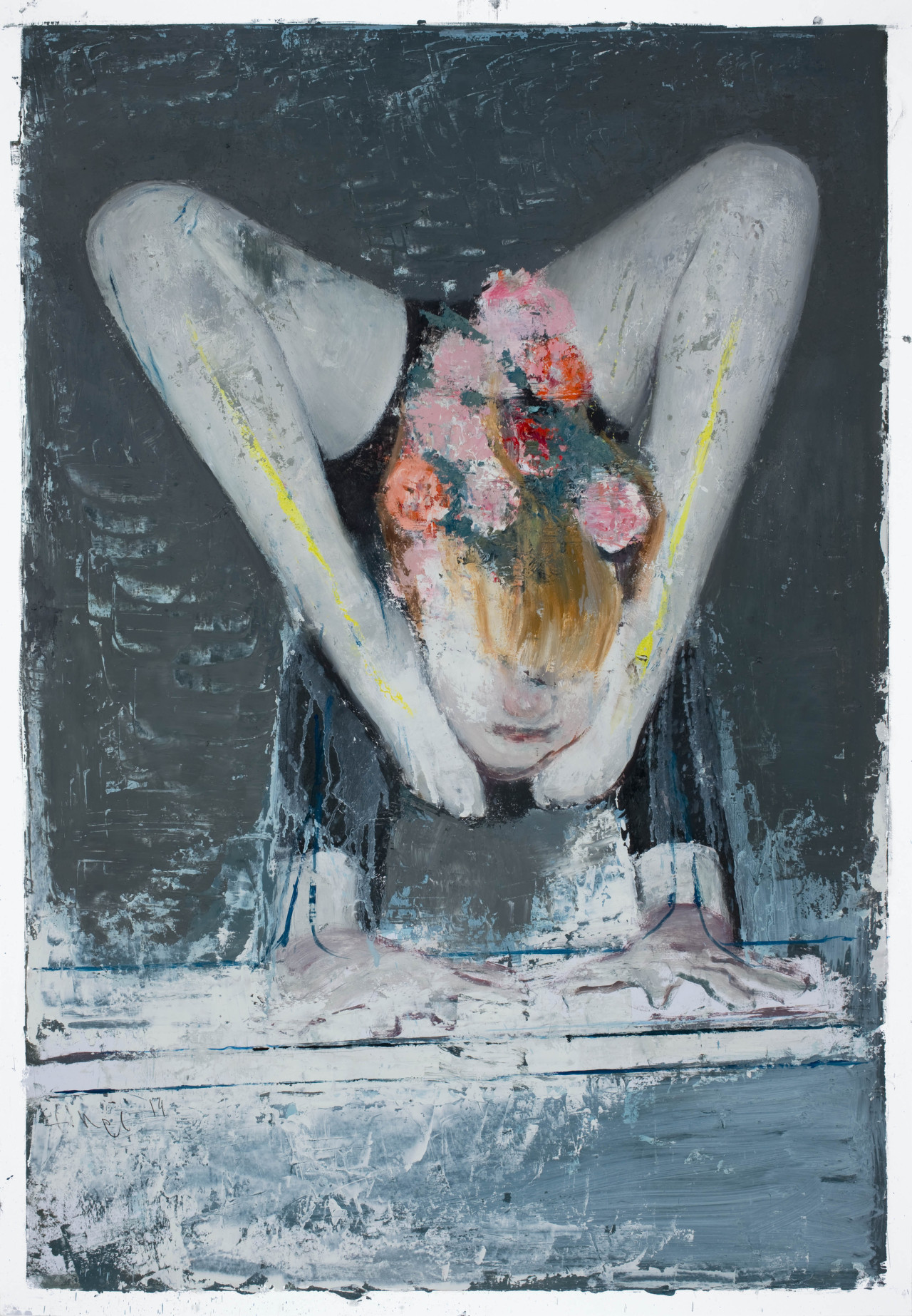 tinei:1014. Dancer. 100 x 70 cm. oil on paper.