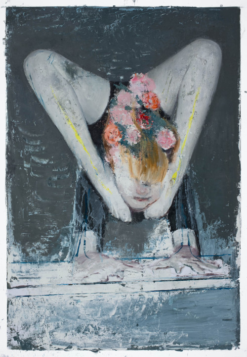 tinei:1014. Dancer. 100 x 70 cm. oil on paper.
