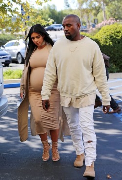 alldasheverything:  Kanye with Kim at her surprise party in Thousand Oaks - October 21, 2015