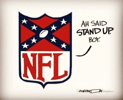 The new racist, ignorant, possibly illegal, pandering, kiss ass, tone deaf, anti progress, slave owner mentality, bigoted RULE is repugnant. I cannot believe the NFL. These men WILL speak out. You can’t call their mothers bitches, imply they shouldn’t