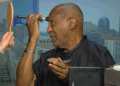 today:  Bill Cosby is looking good for the cameras. 