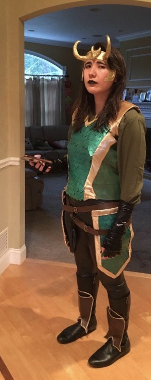 wanted to share some photos of my (unfinished) young avengers/agent of asgard loki cosplay