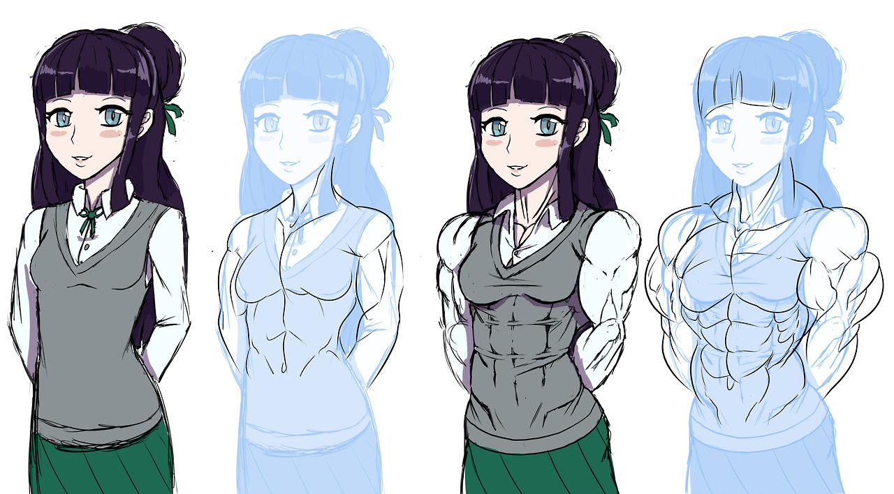 growinggirlsdevblog:Some very early concept art for girls you can choose on your