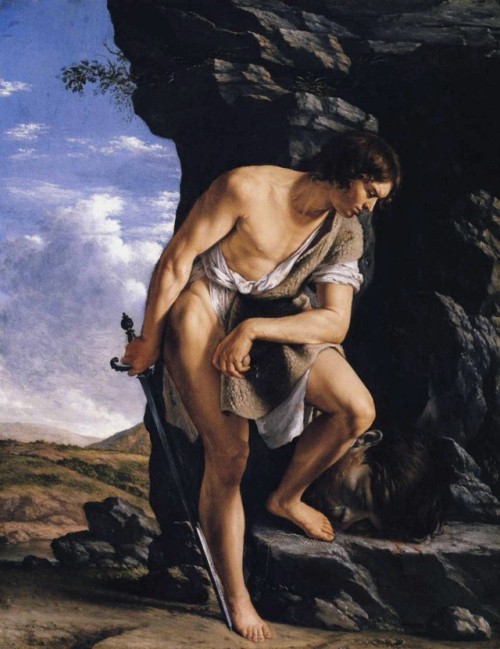  David Contemplating the Head of Goliath, by Orazio Gentileschi (1612).