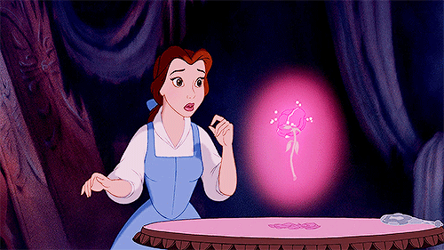 diversedisney:      The rose she had offered was truly an enchanted rose, which would bloom until his 21st year.   Belle and the rose- requested by anonymous 