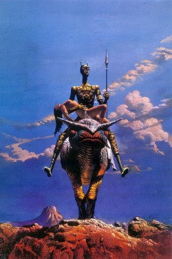 talesfromweirdland:  Bruce Pennington cover art for the 1975 edition of Edgar Rice Burroughs’s A Princess of Mars.