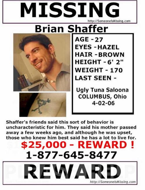 reallifeishorror:Brian Shaffer was just 27 years old when he vanished off the face of the earth du