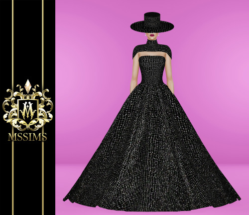 CHRISTIAN SIRIANO FALL 2020 GOWN LOOK 2 FOR THE SIMS 4ACCESS TO EXCLUSIVE CC ON MSSIMS4 PATREONDOWNL