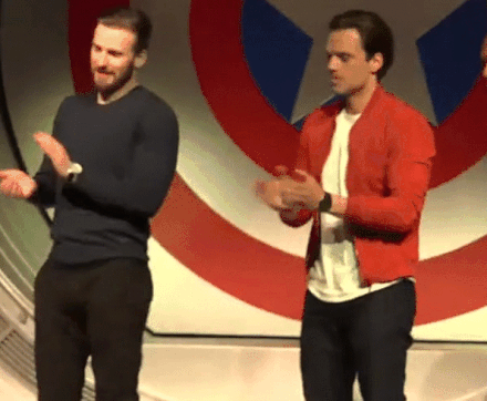 smileyavengers:This is what happens when the bromance is strong.